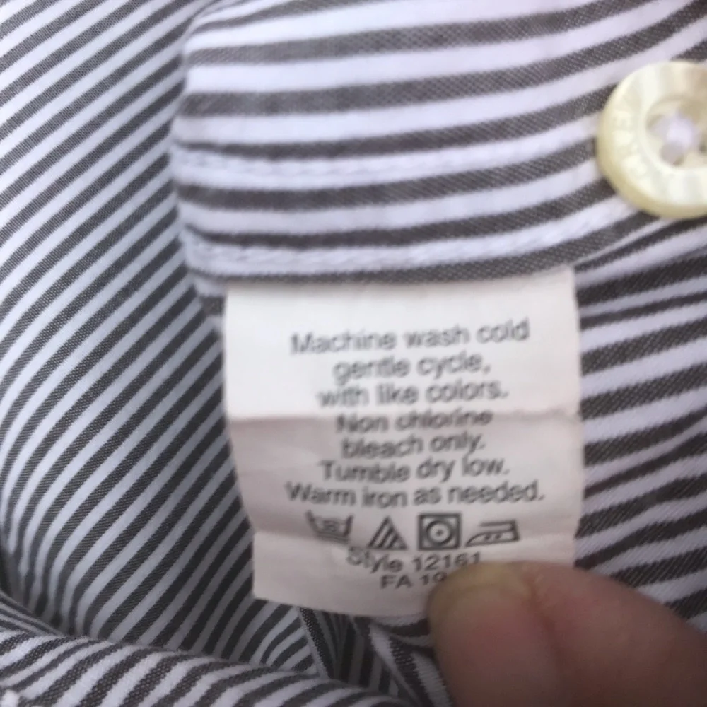 J. Crew - Mens striped blue/white tailored fit shirt, Size: S